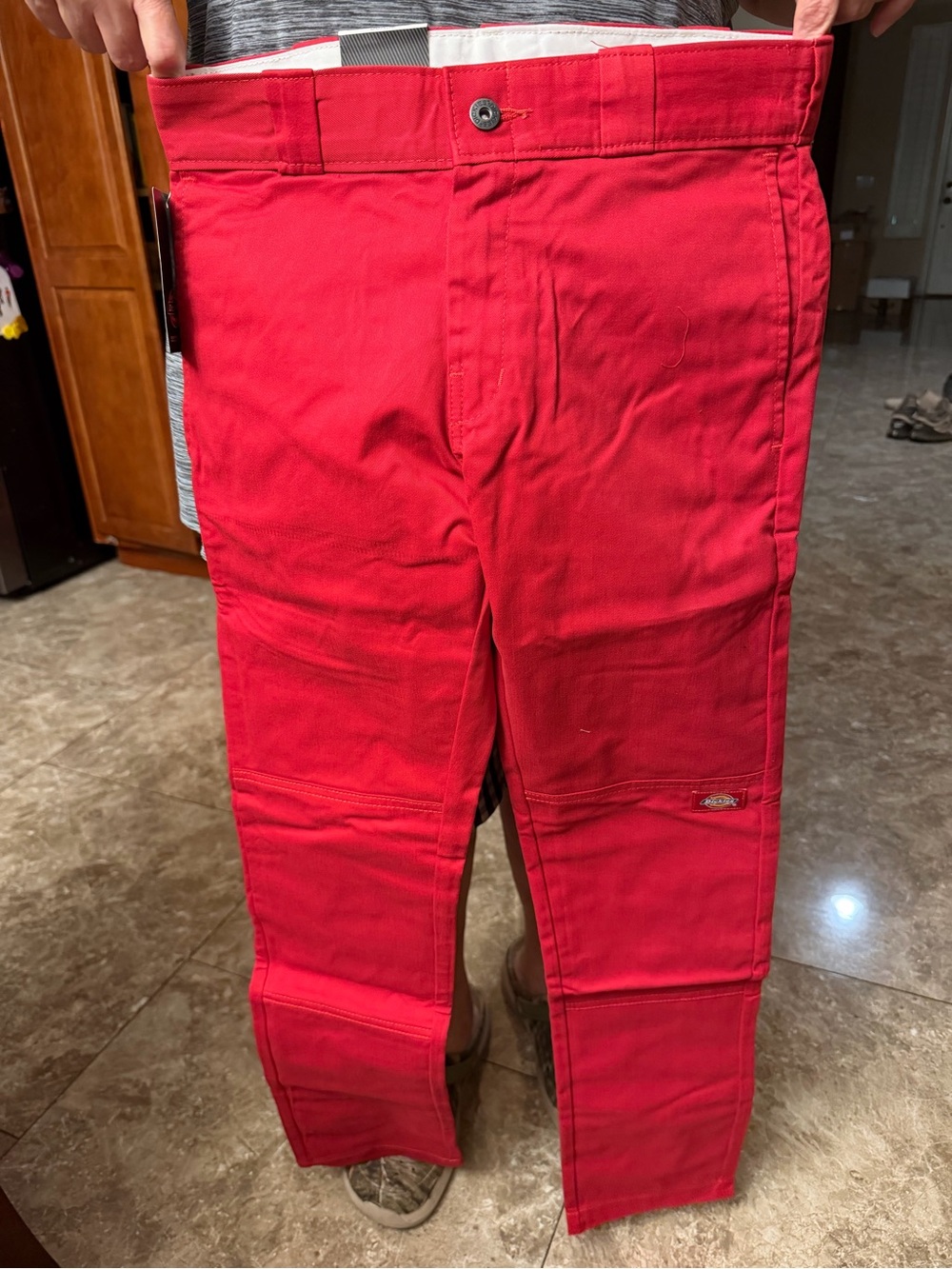 Dickies Men's Red Cargo Work Pants